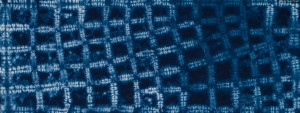 White Shadow Pattern Stitch Resist Shibori by Maureen Jakubson