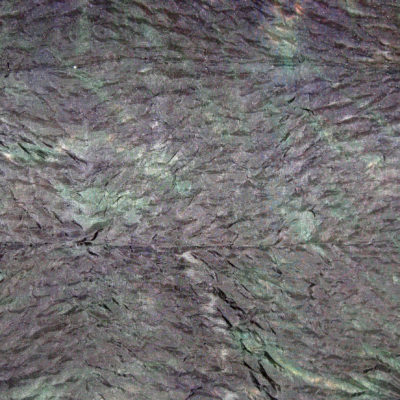 Lightly Textured Black and Green Silk Shibori Scarf by Maureen Jakubson