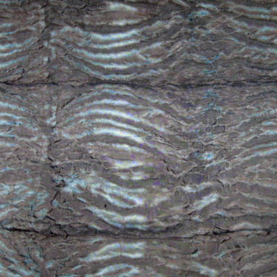 Detail Image of Textured Blue and Black Shibori Silk Scarf by Maureen Jakubson
