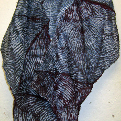 Textured Mulberry Silk Shibori Scarf by Maureen Jakubson