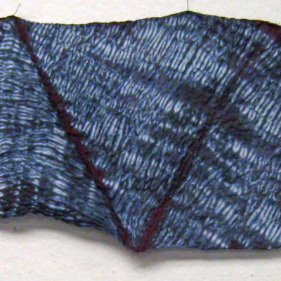 Full Length Textured Mulberrry Silk Shibori Scarf