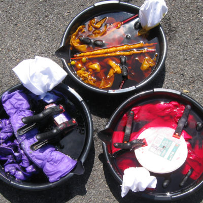 Clamp Resist in Dye Bucket