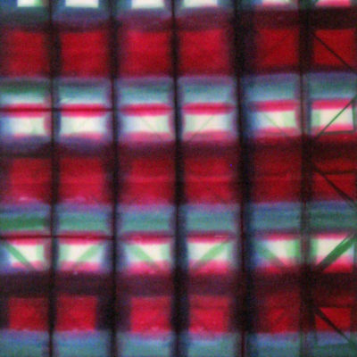 Red-Blue Clamp Resist Shibori 