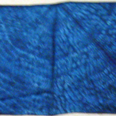 Blue Curves Over Triangles Silk Shibori Scarf Full Length