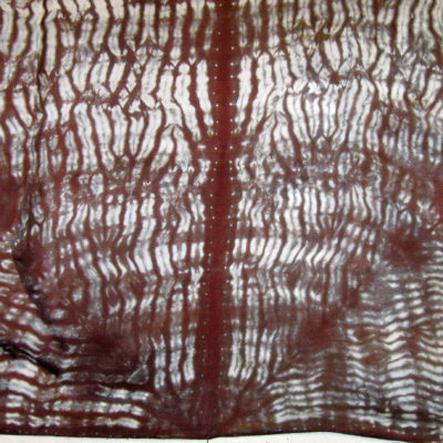 Wodd Grain Triangles Pattern Silk Shibori Scarf Detail