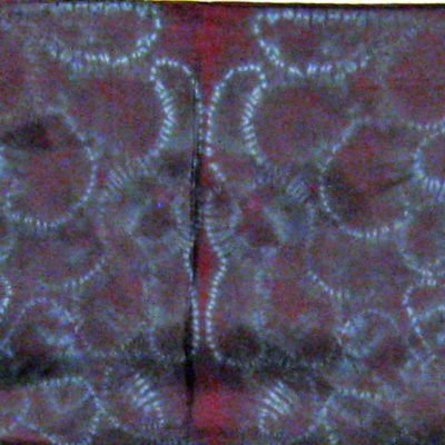 Mulberry Mokume Petals Silk Shibori Scarf Full Length