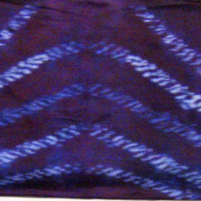 Imperial Purple Chevron Silk Shibori Scarf Full Length