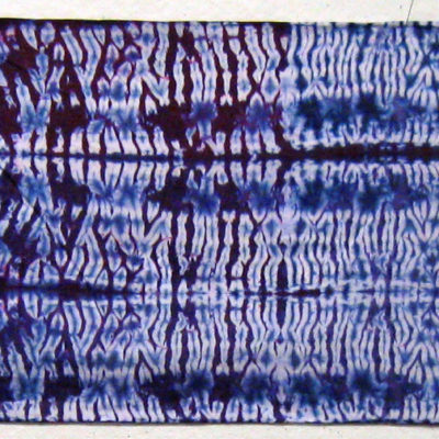 Imperial Purple Mokume Silk Shibori Scarf Full Length