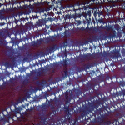 Imperial Purple Random Maka Nui Pattern Silk Shibori Scarf Detail