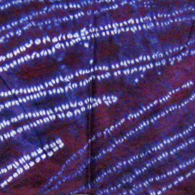 Imperial Purple Random Maka Nui Pattern Silk Shibori Scarf Full Length