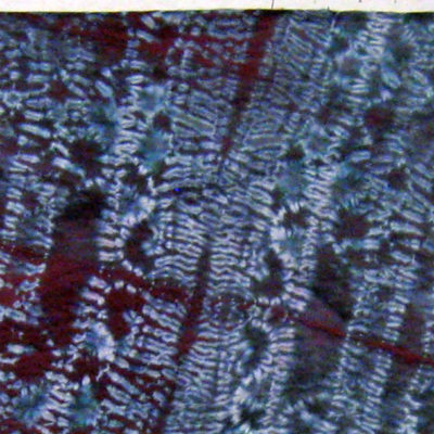 Mulberry and Gray Diagonal Lines and Curves Pattern Silk Shibori Scarf Full Length