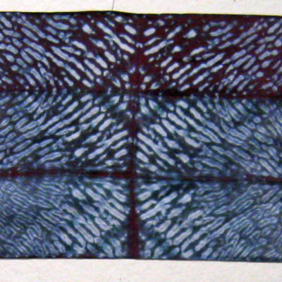 Mulberry and Gray Diamond Intersection Pattern Silk Shibori Scarf Full Length