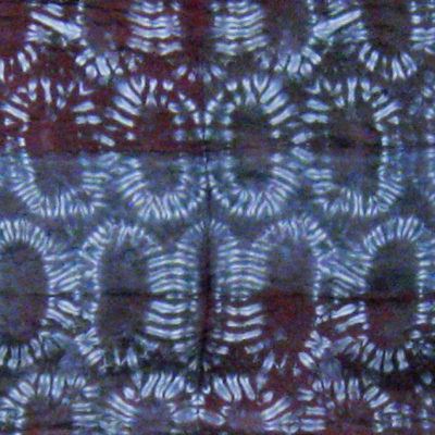 Mulberry Larch Stitch Silk Shibori Scarf Full Length
