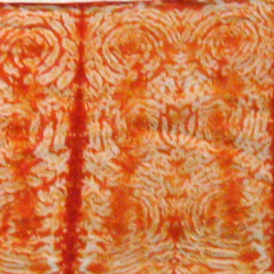 Gold Interlocking Spirals Silk Shibori Scarf Full Length