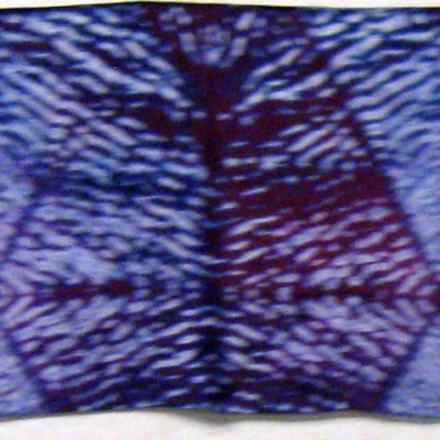 Mokume on Triangles Pattern Silk Shibori Scarf Full Length