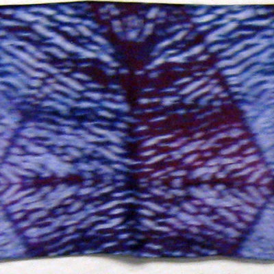 Mokume on Triangles Pattern Silk Shibori Scarf Full Length