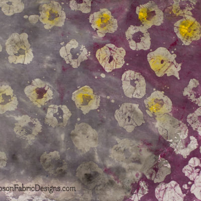 Magenta, Yellow, and Gray Layered Batik by Maureen Jakubson