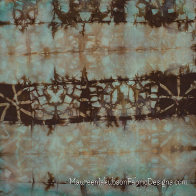 Folded and Tied Brown Shades Shibori by Maureen Jakubson