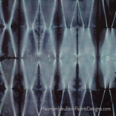 Folded and Tied Diamonds Shibori by Maureen Jakubson