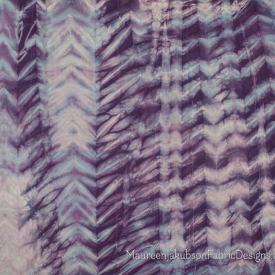 Multipe Chevron Pole Wrap Shibori by Maureen Jakubson