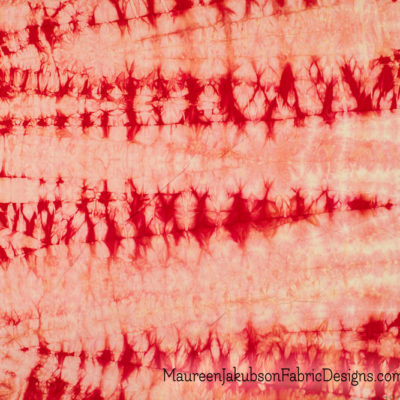 Red Pole Wrap Shibori by Maureen Jakubson