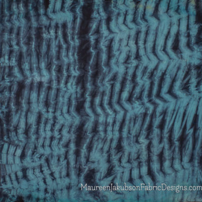 Blue Twisted Pole Wrap Shibori by Maureen Jakubson